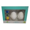 Kit Para Pintar 2 Huevos De Pascua 3d Con Pinturas Y Pincel