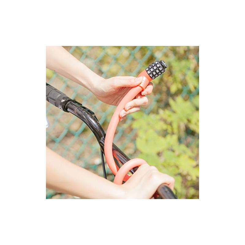 ULAC 1970 Twistable Steel Memory Cable Bicycle Lock Combo, Keyless