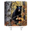 KDYDK Black Bear Shower Curtain Rustic Autumn Fall Forest Farmhouse