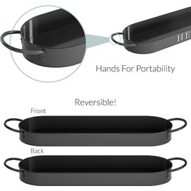 BSTMOME Herb Pot Planter Set with Tray for Indoor Garden Outdoor Use, Decorative Metal Succulent Pots Windowsill Planter Pots Flower Pots for Kitchen Grow (Black)