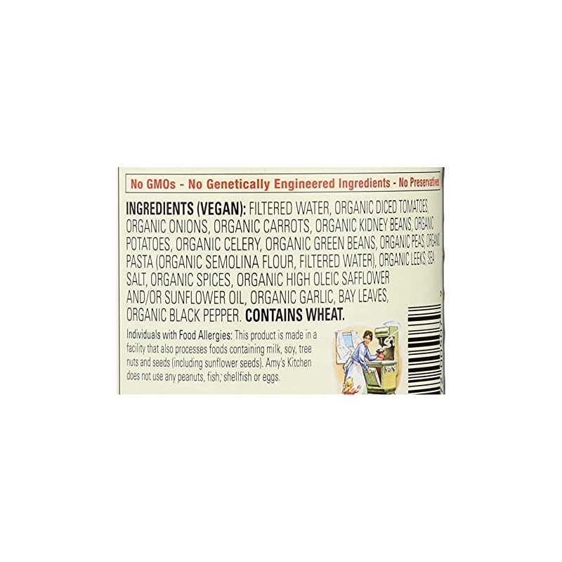 Amys Organic Minestrone Soup, 14.1 Ounce -- 12 per case.