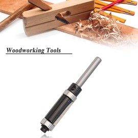 Mesee 1/4 Inch Shank Top & Bottom Bearing Flush Trim Router Bit, Pattern Template Trimming Router Bit with Bearing Guide Woodworking Milling Cutter Tool - Cutting Height 1"