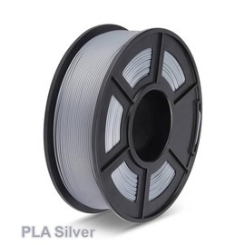 SUNLU PLA Super vibrant colors Tangle-Free PLA 1.75mm 1KG | ±0.02mm High Precision | No-Clog Filament for Smooth 3D Prints Perfect for Beginners & Pros:_PLA Silver