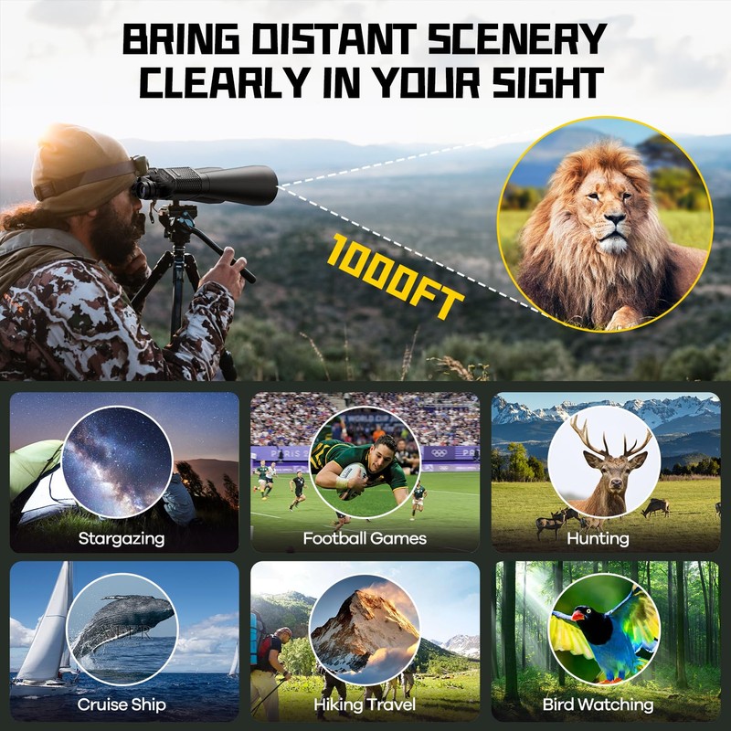 15-35x70 Binoculars for Adults High Powered, 35x HD Zoom for