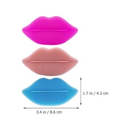 Ipetboom 3pcs Silicone Lip Brush Scrub Brush Tools for Men Women Face Scruber Cleansing exfoliating Brush Lip Exfoliator Lip Scrub Brush Lips Baby Moisture Cream.