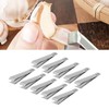 10pcs Fish Bone Tweezers Stainless Steel Flat Tip Hair Tweezers