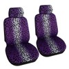 Evankin Universal Fit Car Front Seat Covers, Purple Leopard Car