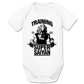 Goku SS Dragon Son Baby Ball Romper Organic Cotton Bodysuit Boys & Girls 0-12 Months, White