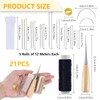 21 Pieces Leather Sewing Kit, Upholstery Repair Waxed Thread Hand