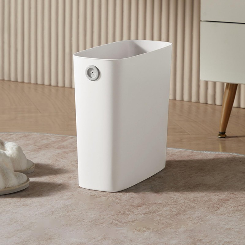 Rectangle Trash Can Ultra Thin Plastic Small Trash Basket Bathroom