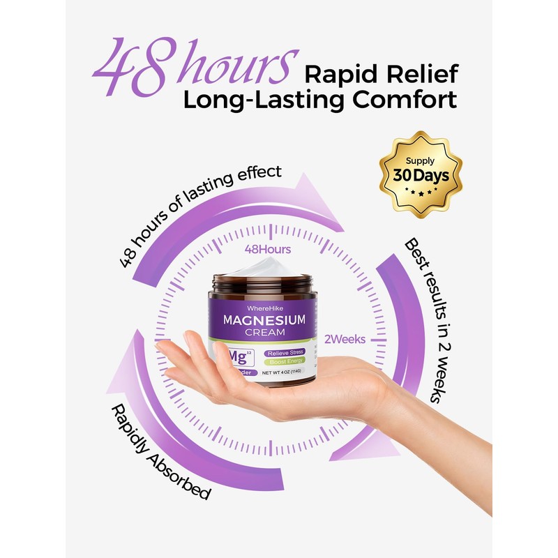 STILIP Natural Topical Magnesium Cream – Magnesium Lotion for Nighttime