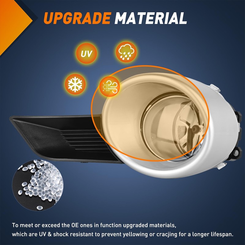 Nilight Fog Lights Assembly Compatible with 2008 2009 2010 2011