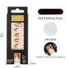 Hkanlre Uñas postizas almendradas brillantes, tamaño mediano, uñas postizas francesas