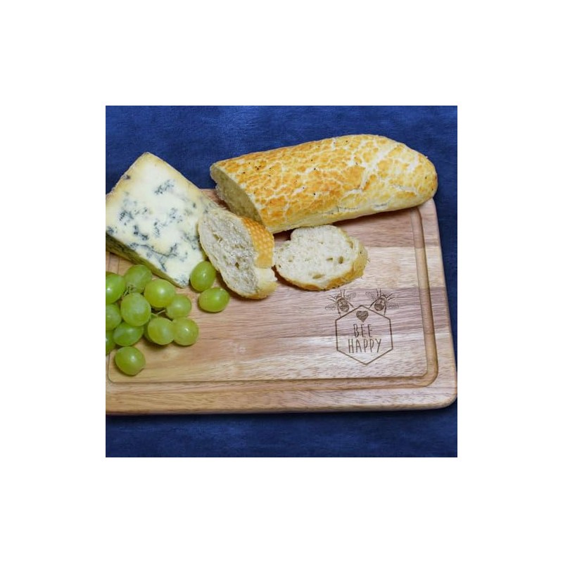 'Bee Happy Bumblebees' Wooden Chopping/Cutting Board (WB00080404)