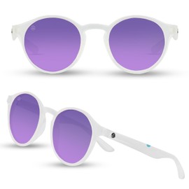 ISLANDOPTICS Capri Polarized Sunglasses (Frosted White, Purple Nova)