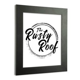 The Rusty Roof Satin Black Picture Frame-Solid Wood, 10x12