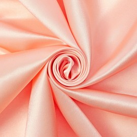 Crepe Back Satin Bridal 58/60 Inch Silky Polyester Fabric by The Yard for Sewing Apparel, Accessories, Décor & More - Peach (1 Yard)