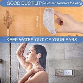 Morgles Protectores Oídos Ducha Gorros Impermeables Desechables Grandes Plástico Baño Tintes Capilares Acondicionamiento Casa