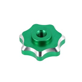 CNC Star Grip Nut Aluminium Anodised Green with Rubber Washer for Simson KR51, SR4, SR50, SR80