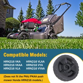 8" Lawn Mower Wheels Kit Include 2x Front Wheels 44710-VR8-N00ZA & 2x Rear Wheels 42710-VR8-N00ZA Compatible with Honda HRN216 Walk Behind Lawn Mower