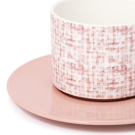 Francfranc Franc Tweed Cup and Saucer Pink