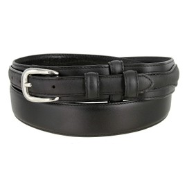 Men's Belt Oil-Tanned Genuine Leather Ranger Belt 1-3/8" Wide (Black, 42)