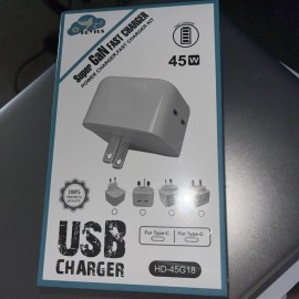 hdytus super GaN fast charger 45 W USB charger. NIB