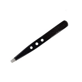 Metallic Splinter Tweezers in Black - Straight
