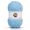 Velvet Yarn for Crocheting – CocoYarn - Chenille Chunky Yarn for Hand Knitting, Fluffy Soft Plush Amigurum Bulky Baby Blanket Yarn for Crochet 100g -131yds (5, Light Blue-06)