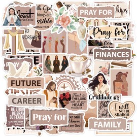 50 Pcs Prayer Board Supplies Stickers, Christian Faith Journaling Stickers, Inspirational Bible Study Scripture Prayer Board Kit for Women and Teens