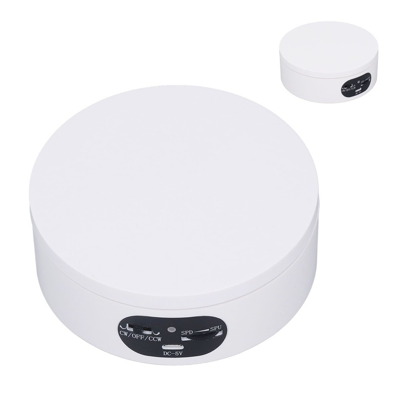 Rotating Display Stand 4.7in USB Battery Powered Stable Quiet Auto