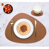 Olrla Dual-Sided Placemat and Coaster Sets 4, PU Leather Waterproof
