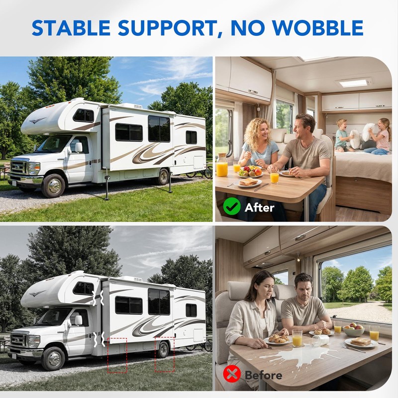 BYERN AUTO RV Slide Out Support Jacks Set of 2,