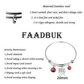FAADBUK Ladybug Bracelet Ladybug Lover Gift She Believed She Could So She Did Inspiration Gift for Her (Ladybug Bracelet)