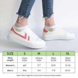 JEVRKAPZ Waterproof Shoe Covers,Reusable Foldable Not-Slip Rain Shoe Covers,Portable Water Resistant Overshoe,Shoes Protectors Overshoes Rain Galoshes for Kids,Men and Women