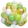 Sage Green White Gold Balloons, 60 PCS 12 Inch Olive