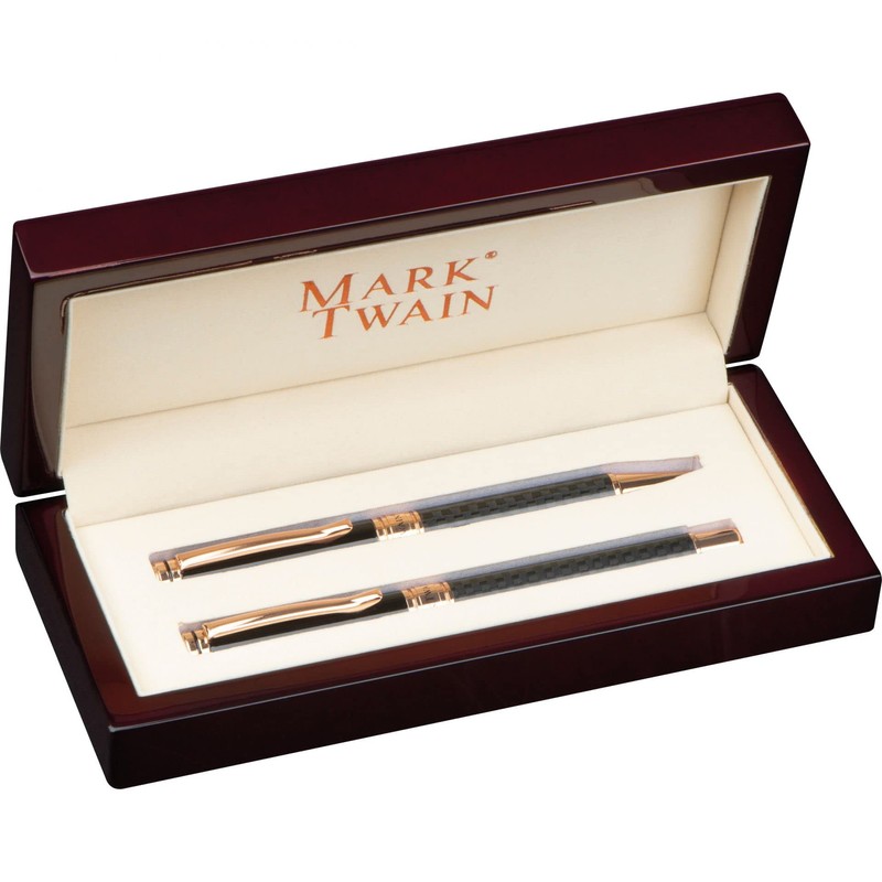 MARK®TWAIN 1261903 Writing Set Twist Ballpoint Pen and Fountain Pen