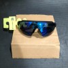 ALL IN MOTION, MEN'S SUNGLASSES BLADE-04 POLARIZED BLUE, BLACK FRAME,