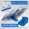 ZOKJSW Reading Stand (Blue, 1 Reading Stand) with Metal Bracket