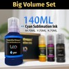 TransOurDream Extra Black 30% Tru-Sublimation Ink 350ML Autofill Bottles for