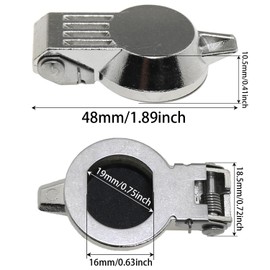 Heyous 2PCS Silver Cam Lock Dust Cover Tool Box Zinc Alloy Waterproof Cover Lock Latch for 16mm Diameter Cam Lock Tool Box Lock Replacement Dust Cover