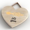 Global Designs Lets Spoon Welsh Love Spoon Wooden Heart Hanging
