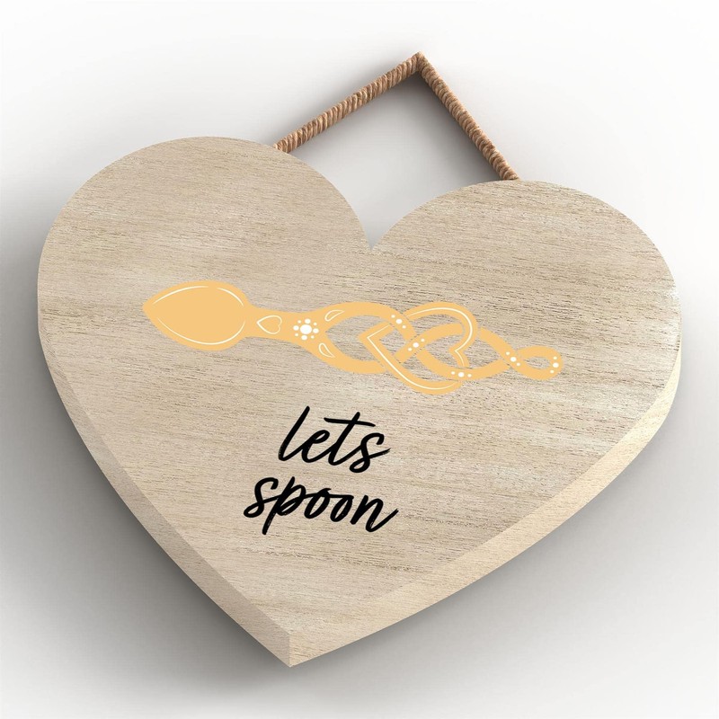 Global Designs Lets Spoon Welsh Love Spoon Wooden Heart Hanging