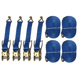 Tie Down Ratchet Straps 5T 50MM 8M X4 (Cargo Lashing Rack Load J Claw)