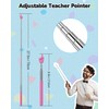 Retractable Teacher Pointer for Classroom Kids Reading, Dumero Extendable Finger