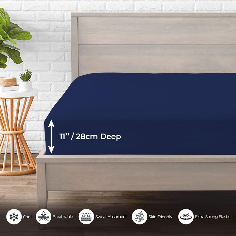 MistyMorning Fitted Sheet, Soft & Premium quality Bedding & Linen,