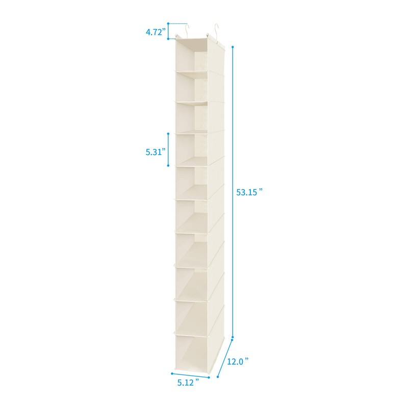 MAX Houser 10-Shelf Hanging Shoe Shelf Organizer, Hanging Shoe Storage