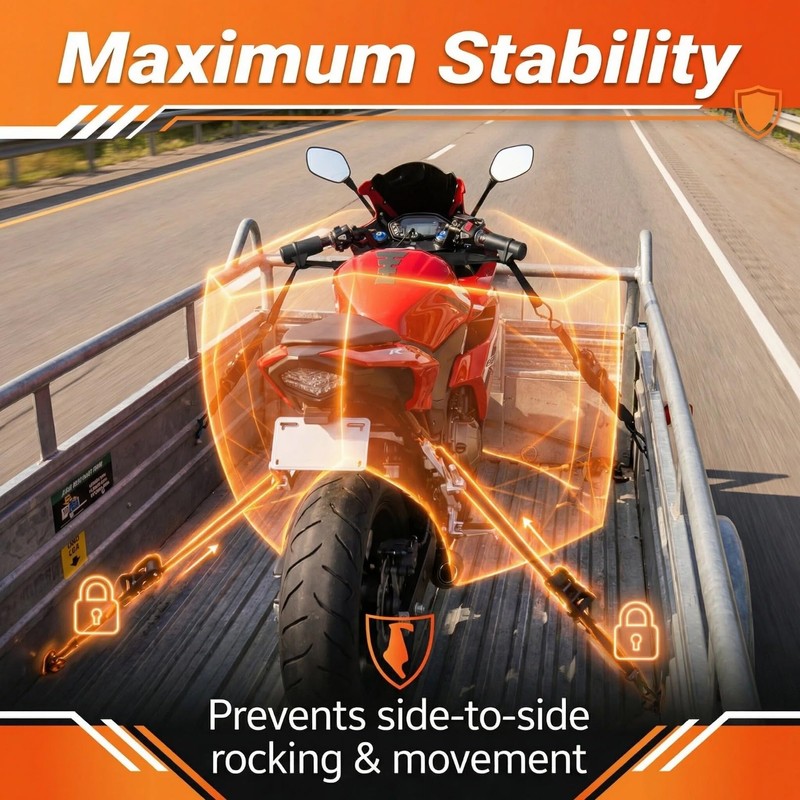 CTMAOYI Motorcycle Handlebar Straps for 32" Handlebars - Adjustable Tie