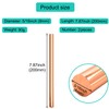 2pcs Pure Copper Round Rod 5/16inch Dia 7.87inch Length Solid