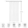 YISURE Narrow Shower Curtain Liner, Clear PEVA Shower Curtain with